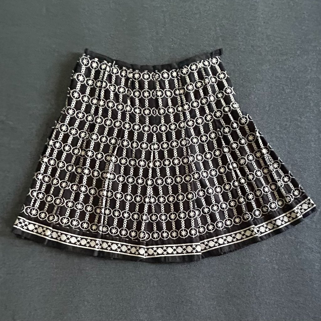 Max Studio Black Pleaded Skirt